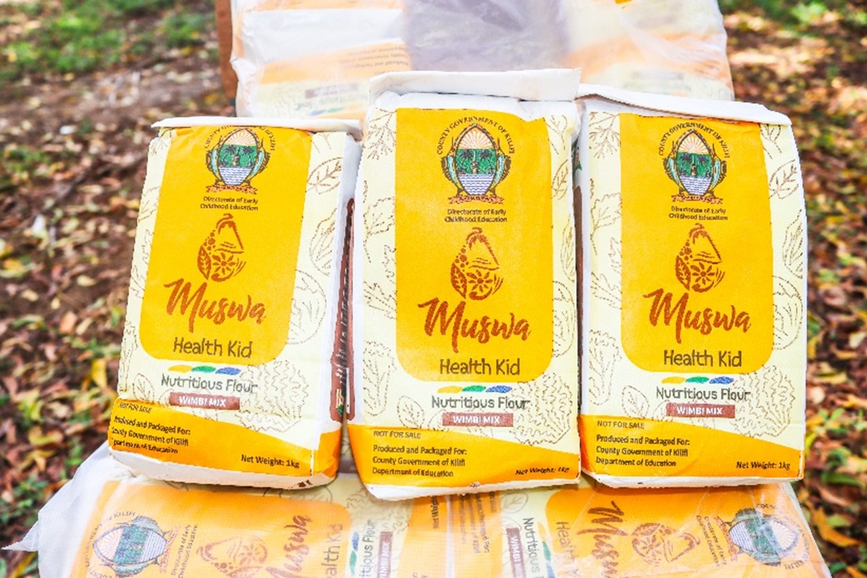 1Fortified ‘Muswa’ porridge flour, specially formulated by Kilifi County to combat child malnutrition and support healthy growth in ECDEs