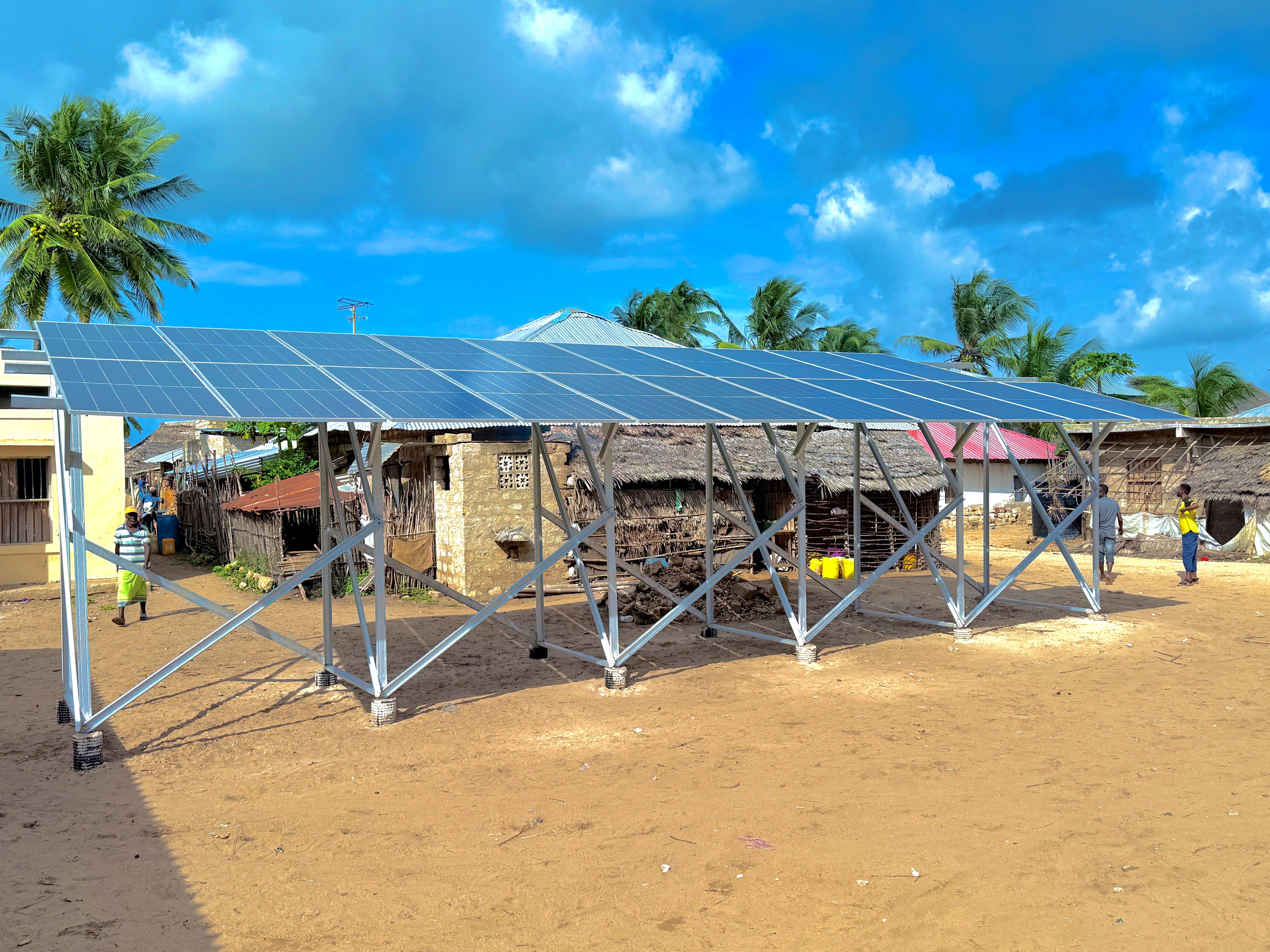 Solar panels installed by Lamu County Government