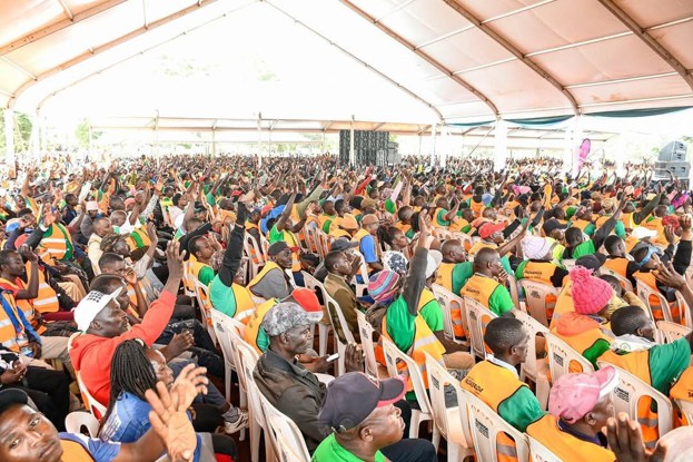 Boda boda riders during the official launch of the Embu County Boda Boda Strategic Plan (2024–2027) held in February 2025 in Embu County